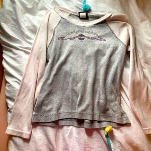 Harley Davidson 3/4 length sleeve shirt